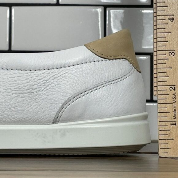 Ecco Leisure Womens Size 40/9.5, White Perforated Leather - Picture 4 of 14